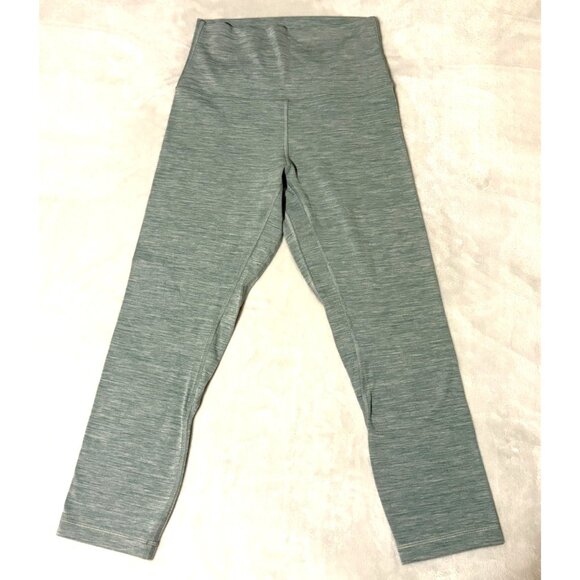 lululemon athletica Pants - Like New Lululemon Align Crop 21" Heathered Tidewater Teal Nulu Yoga Leggings 4